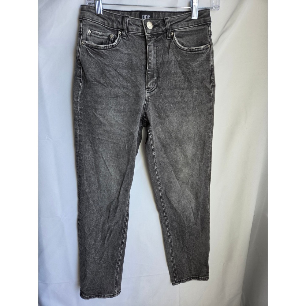 BDG Mom Jean Jeans Womens Gray Acid Wash Relaxed High Rise Tapered